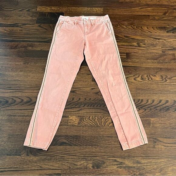 Women's Anthropologie Coral Relaxed Chino Pants - Picture 2 of 10
